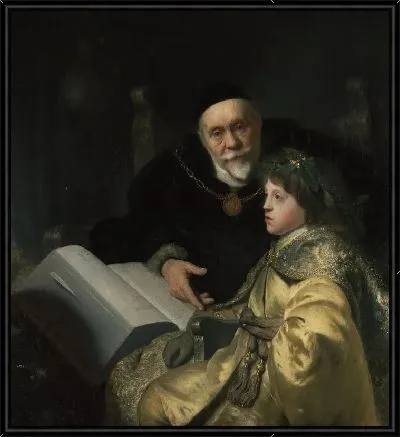 Принц Чарльз Луи Пфальцский с его наставником Волрадом фон Плессеном в историческом платье