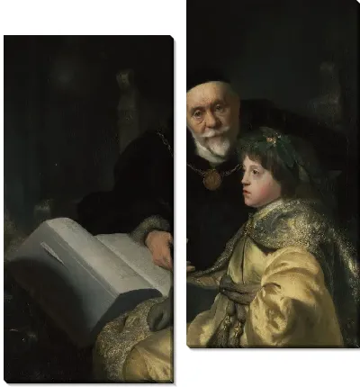 Принц Чарльз Луи Пфальцский с его наставником Волрадом фон Плессеном в историческом платье