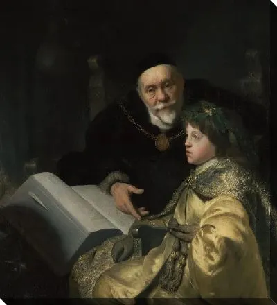 Принц Чарльз Луи Пфальцский с его наставником Волрадом фон Плессеном в историческом платье