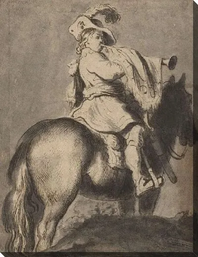 Картина Трубач верхом на лошади