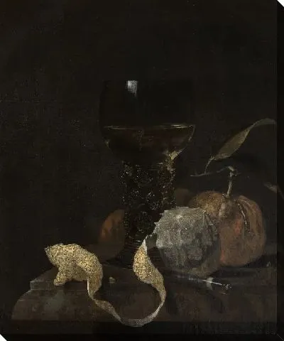 Картина Натюрморт с лимоном, апельсинами и фаршированным ромером