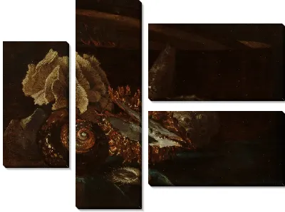 Картина Натюрморт с ракушками и кораллом