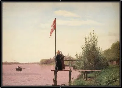 Вид из Досерингена у озера Сортам. Взгляд на пригород Нёрребро за пределами Копенгагена.