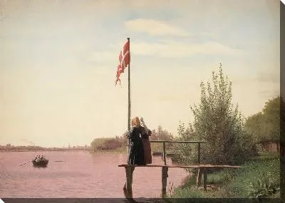 Вид из Досерингена у озера Сортам. Взгляд на пригород Нёрребро за пределами Копенгагена.