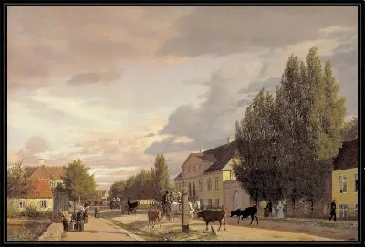 Вид за пределами Копенгагена.Утренний свет