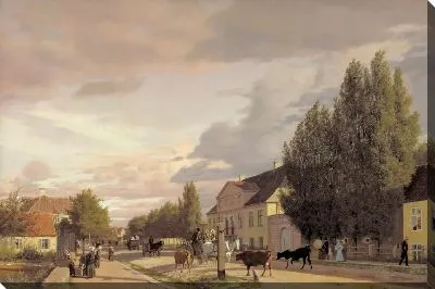 Вид за пределами Копенгагена.Утренний свет