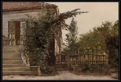 Садовые ступени, ведущие к мастерской художника на Блегдаммене