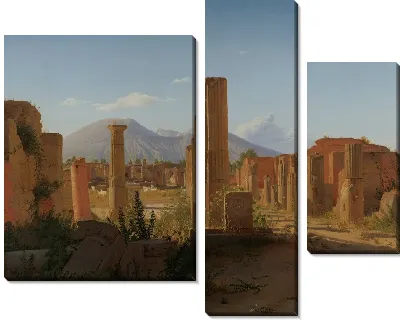 Форум в Помпеях с Везувием на заднем плане