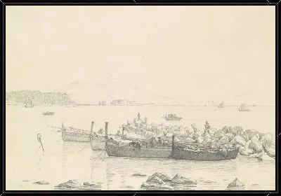 Неаполитанский залив с фоном Везувия