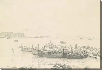 Неаполитанский залив с фоном Везувия