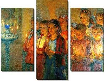 Картина В церкви