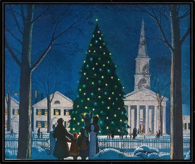 Яркая звезда и теплые огни возносят сердца людей на Рождество