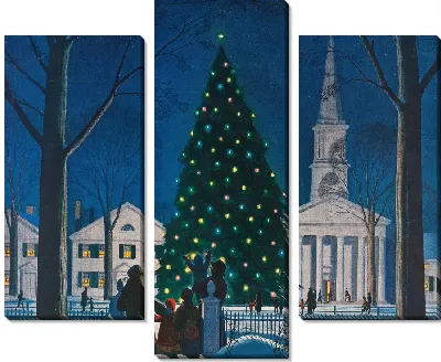 Яркая звезда и теплые огни возносят сердца людей на Рождество