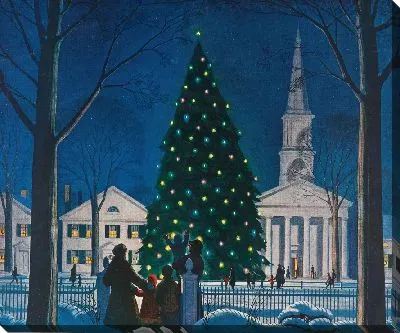 Яркая звезда и теплые огни возносят сердца людей на Рождество