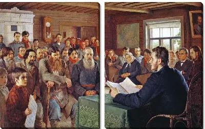 Картина Воскресное чтение в сельской школе