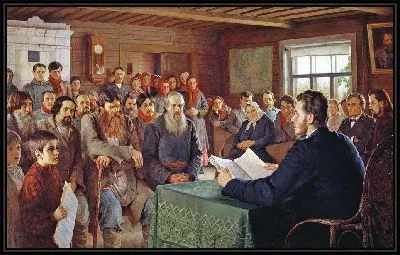 Воскресное чтение в сельской школе