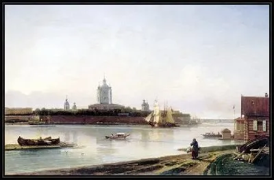 Вид Смольного монастыря с Большой Охты (View of the Smolny Convent from the Great Ohta)