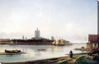 Вид Смольного монастыря с Большой Охты (View of the Smolny Convent from the Great Ohta)