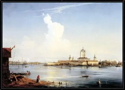 Вид Смольного монастыря с Большой Охты (View of the Smolny Convent from the Great Ohta)