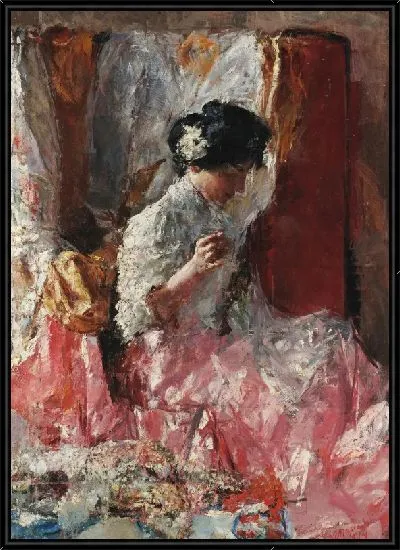 Картина Шить женщина