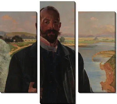 Автопортрет с Вислой на заднем плане