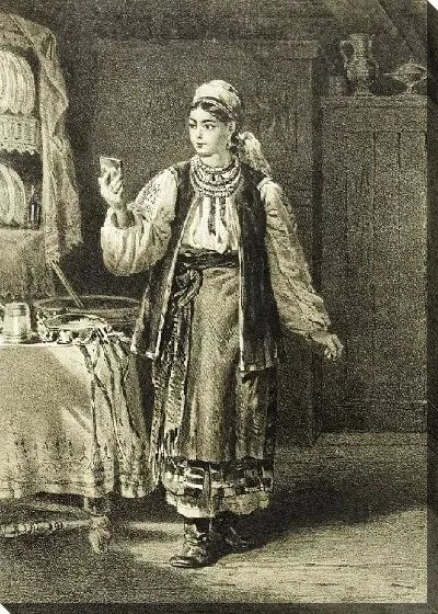 Картина Тут встала она, держа в руках зеркальце