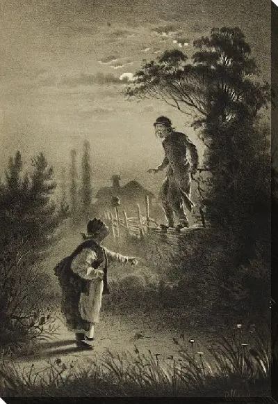 Картина Грозная сожительница Черевика ласково ободряла поповича