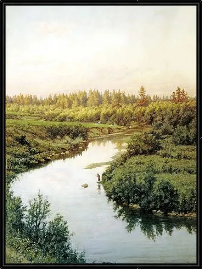 Картина Пейзаж с рекой №2