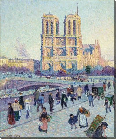 Картина Набережная Сен-Мишель и Собор Парижской Богоматери