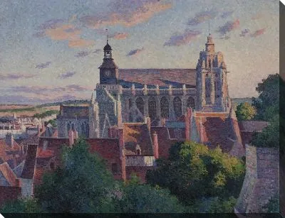 Картина Собор у Жизора, вид на крепостные валы