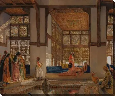 Картина Леди, Принимающая Посетителей (Прием)