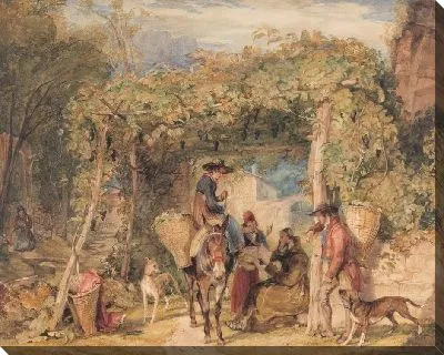 Фигуры и животные в винограднике