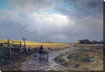 Картина После дождя. Просёлок