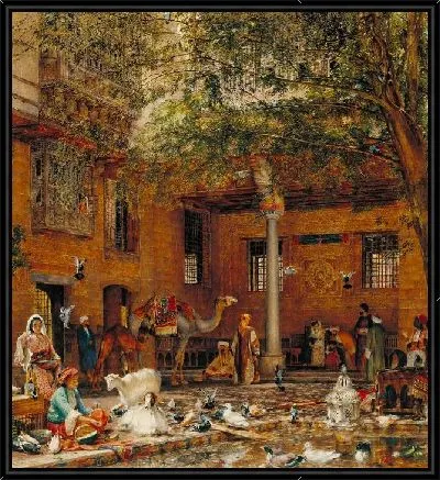 Этюд для «Двор коптского патриаршего дома в Каире»