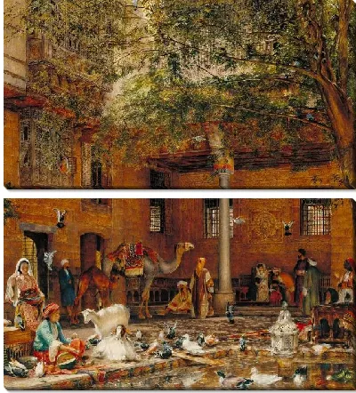 Этюд для «Двор коптского патриаршего дома в Каире»