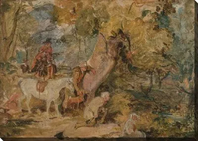 Картина «Эскиз для« Лесников, преследующих оленей »