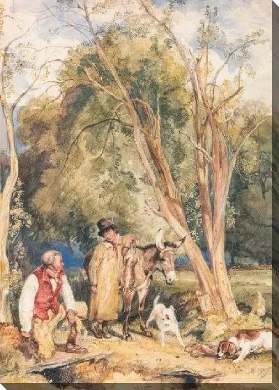 Картина Хранитель Игры и Мальчик, Косящий Кролика