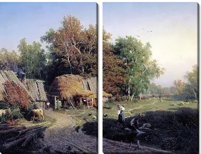 Картина Деревня (Village) №4
