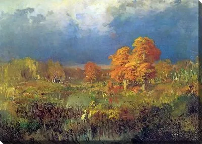 Болото в лесу. Осень