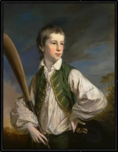 Картина Чарльз Коллайер в детстве с крикетной битой