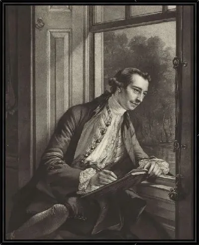 Картина Портрет Пола Сэндби, рисунок у окна