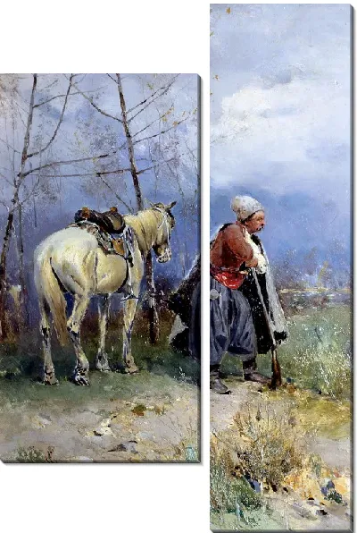 Картина Запорожец на посту (Zaporozhets in the post)