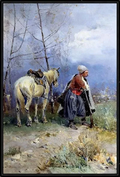 Картина Запорожец на посту (Zaporozhets in the post)