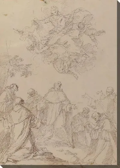 Картина Дева, приносящая привычку семи отцам-основателям Ордена сервитов