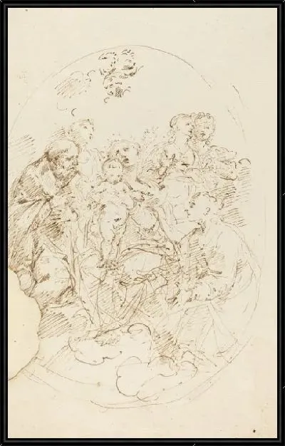 Картина Богоматерь с младенцем и пятью святыми