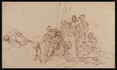 Фетида окунает ахилла в воды Стикса