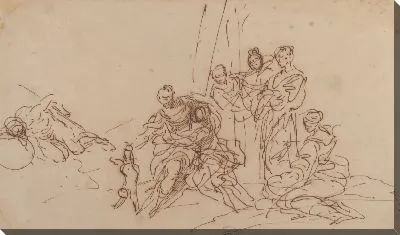 Фетида окунает ахилла в воды Стикса