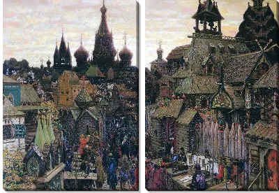 Картина Старая Москва. Улица в Китай-городе начала XVII века (Old Moscow. Street in China-town in early XVII century)