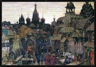 Старая Москва. Улица в Китай-городе начала XVII века (Old Moscow. Street in China-town in early XVII century)