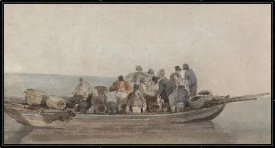 Картина Загрузка лодки